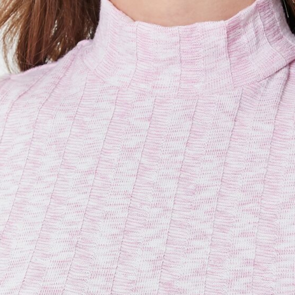 Pink mock neck crop top - Picture 2 of 5